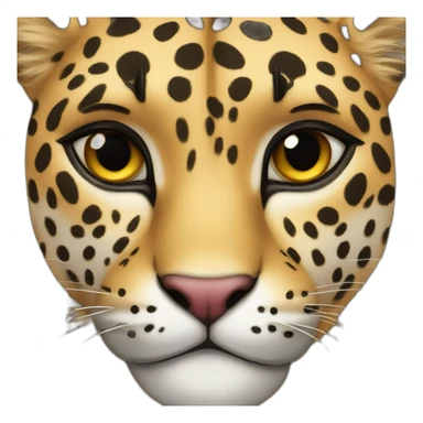 Double face leopard sticker