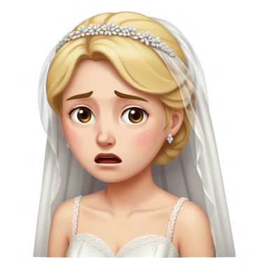 Novia llorando escapando de su boda triste sticker