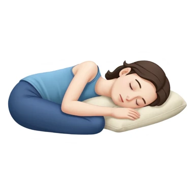 person sleeping on their back sticker