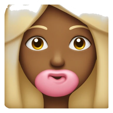 Cara enamorada con besos en la cara sticker