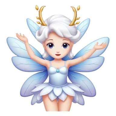 Marshmallow fairy dancer sticker