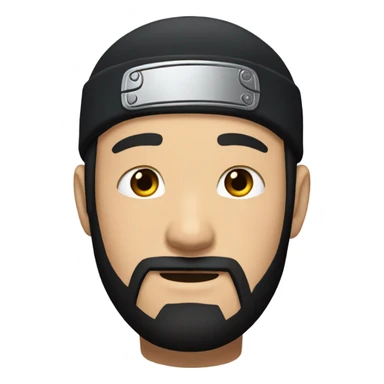 Naruto With Black hair and Black beard , jonin west  sticker