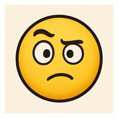 emoji with raised eyebrow sticker