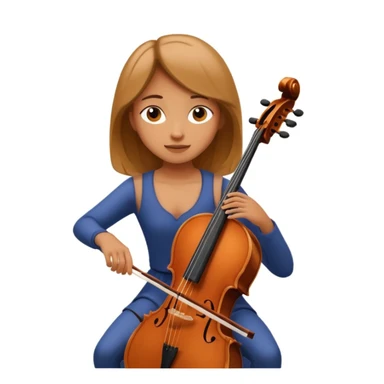 girl playing cello sticker