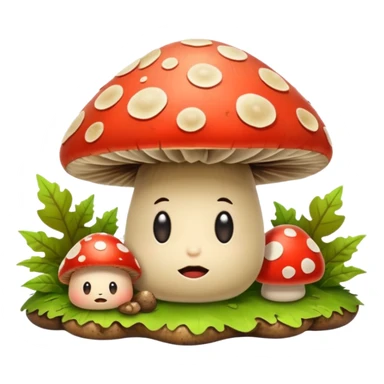 woodland spirit lying on mushroom exhausted sticker