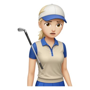 women golfer pain sticker