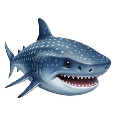 whale shark with no teeth sticker