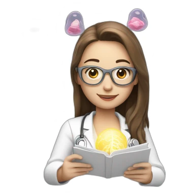 Biomedical-Engineer-studying-hologram-3d-model-of-breast sticker