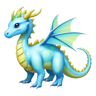 Exotic Rare Shiny Epic Ethereal Meganium-Amaura-Aurorus-Dragonair-hybrid, full body sticker