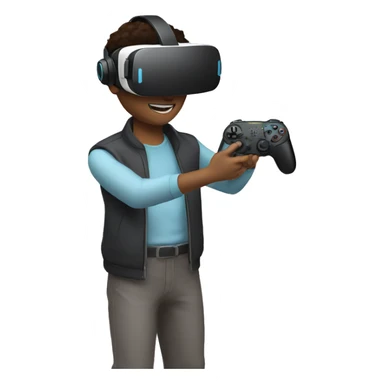 vr, holding vr controller sticker