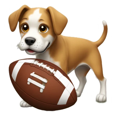 A dog play football  sticker