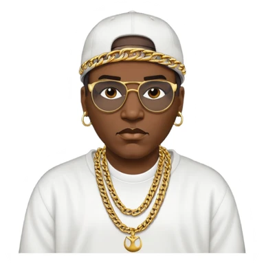 Kool Moe Dee, Rapper (b.1962) with dark brown hair sticker