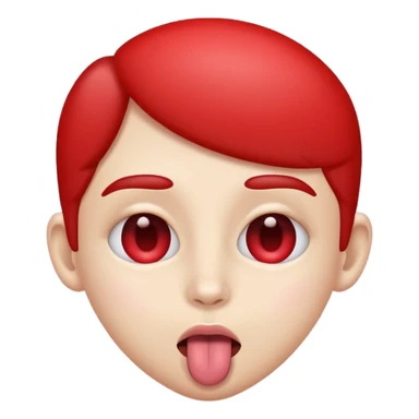 heart eyes with tongue sticking out  sticker