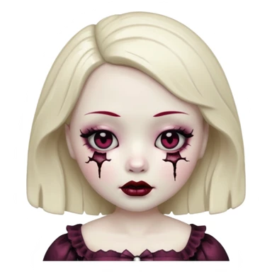 Glitter sweet horror doll sticker