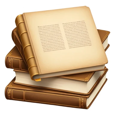 Beige and white realistic books aesthetic  sticker