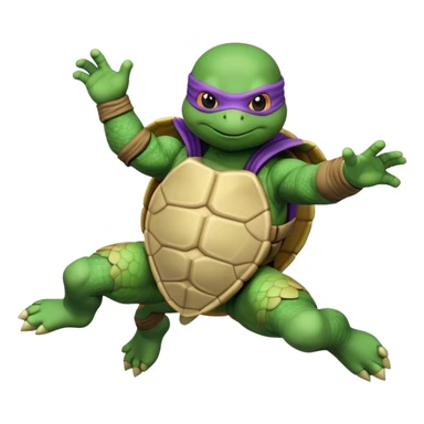 turtle ninja donatello with parachute sticker
