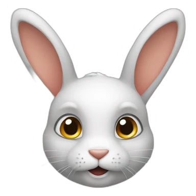 rabbit top view sticker