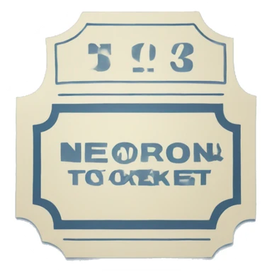 blue movie ticket with no text, with the classical shape sticker