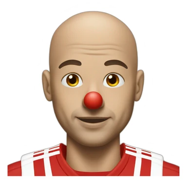 Bald clown in red Adidas training suit sticker