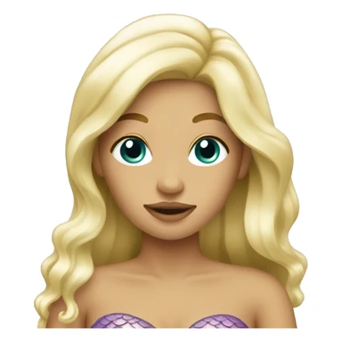 Blonde mermaid sticker