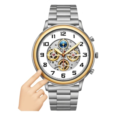 A hand with a watch sticker