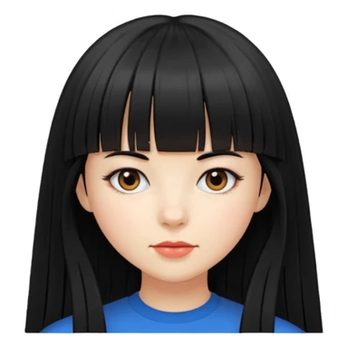 lecture girl with straight bangs fringe long black color hair 
lecture... lecture... sticker