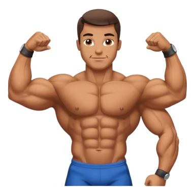 A bodybuilder sticker