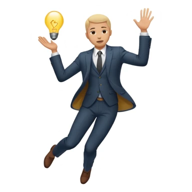 Person in Suit Levitating sticker