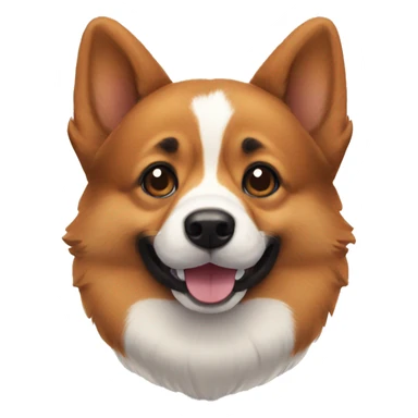 cute dark corgi head sticker