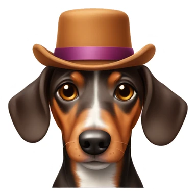 Sausage dog wearing hat sticker