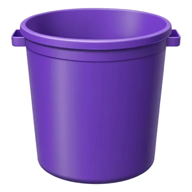 round purple bin empty sticker