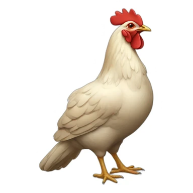 une poule sticker
