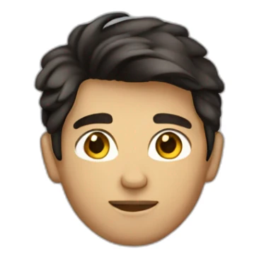 young man informal cloth tanned dark hair sticker