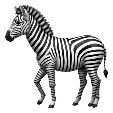 zebra walking on 4 sticker
