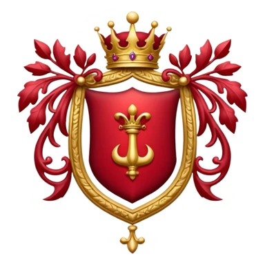 Royal crest (all red) sticker