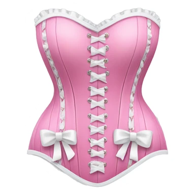 Pink corset with white bows  sticker
