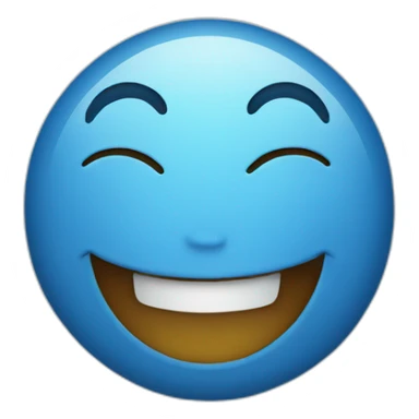 blue smiled smile sticker