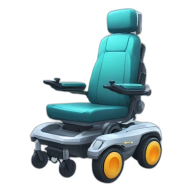 futuristic fantasy electric wheelchair sticker