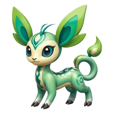 Colorful Painted Marked Patterned Oriental Minimalistic Isometric  Shiny Exotic Meloetta-Palkia-Virizion-Venom-Stitch-Fakémon-creature-hybrid sticker