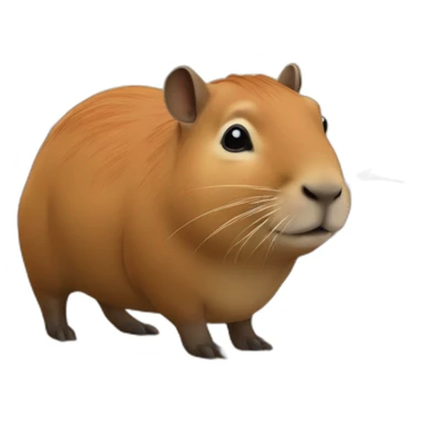 Capivara sentada na lua sticker