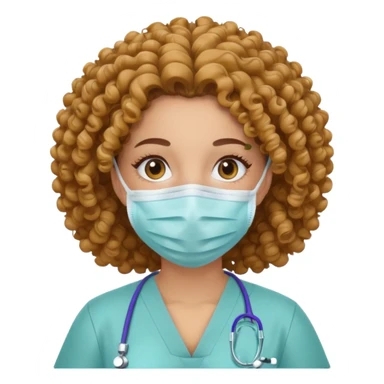 curly nurse sticker