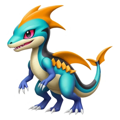 Meloetta-Garchomp-Pokémon-Fakémon-fusion-hybrid-creature sticker