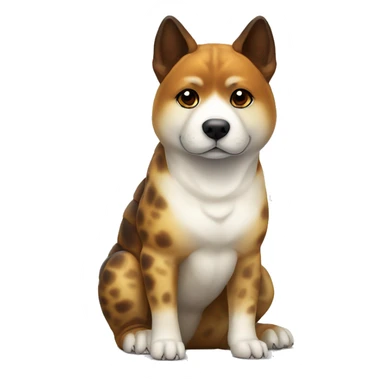 Tortoise shell no white Akita Inu skinny with no white sticker