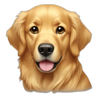 golden retriever with one black whisker sticker