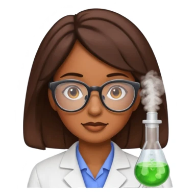 a woman scientist wearing glasses sticker