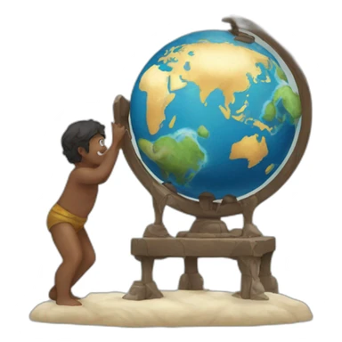 atlas supporting planet sticker