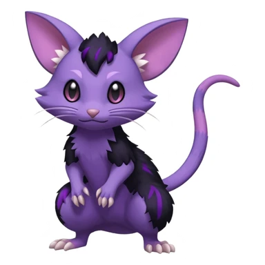 Rattata-Purrloin-Fakemon-hybrid-creature (full body) sticker