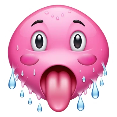 Tongue with water sticker