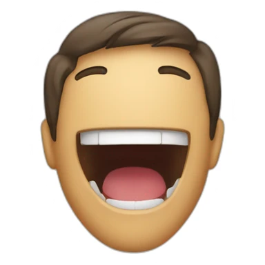 a person with a wide open mouth in profile sticker