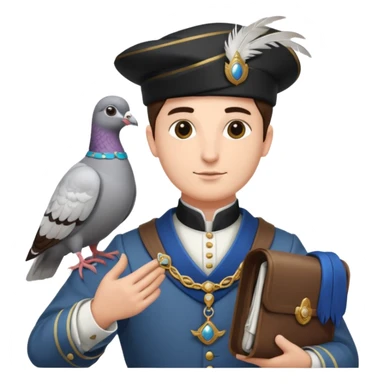 Lord sending another lord a carrier pigeon sticker